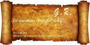 Grossman Renátó névjegykártya